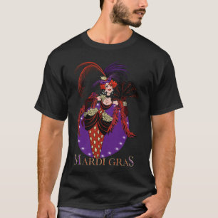 Mardi Gras 2021 vintage style lady New Orleans T-Shirt