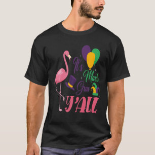 Mardi Gras 2022 Mask Carnival Flamingo T-Shirt