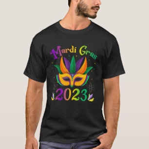 Mardi Gras 2023 Costume With Mask T-Shirt