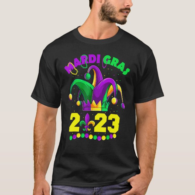 Mardi Gras 2023 Jester Outfit Shirt, Kids Girl Boy T-Shirt (Front)