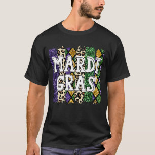 Mardi Gras 2023 Mask Beads Mardi Gras Costume Carn T-Shirt