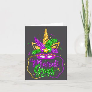 Mardi Gras 2024 Mask Beads New Orlean Party Women  Card