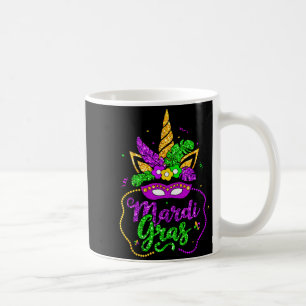 Mardi Gras 2024 Mask Beads New Orlean Party Women  Coffee Mug