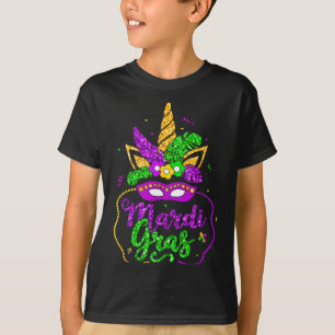 Mardi Gras 2024 Mask Beads New Orlean Party Women  T-Shirt