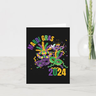 Mardi Gras 2024 Mask Mardi Gras Party For Men Wome Card
