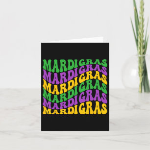 Mardi Gras 2024 Womens Girls Mask Beads New Orlean Card