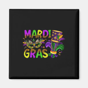 Mardi Gras 2025 Jester Outfit Kids Girls Boys Men  Magnet