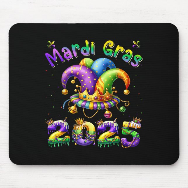 Mardi Gras 2025 Jester Outfit Kids Girls Boys Men  Mouse Pad (Front)