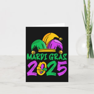Mardi Gras 2025 Mask Feathers Mardi Gras Family Co Card