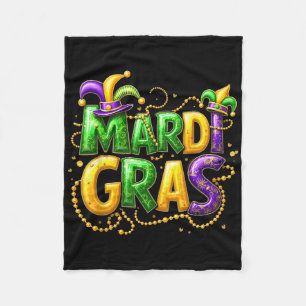 Mardi Gras 2025 Outfits For Men Women Fleece Blanket