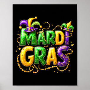 Mardi Gras 2025 Outfits For Men Women  Poster