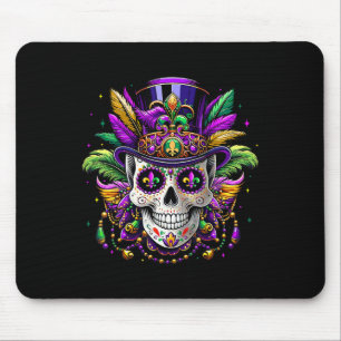 Mardi Gras 2025 Shirts Men Women Sugar Skull Carni Mouse Pad