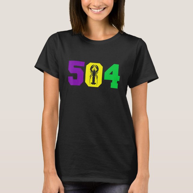 Mardi Gras 504 Crawfish Funny Lovers Festival Outf T-Shirt (Front)