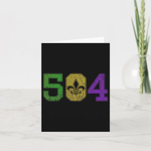 Mardi Gras 504 Nola New Orleans Louisiana La Card