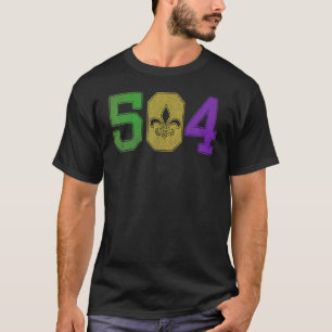 Mardi Gras 504 T Shirt Nola New Orleans Louisiana 