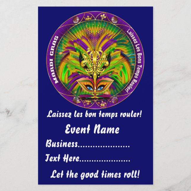 Mardi Gras 5.5" x 8.5"  Please View Notes Flyer (Front)