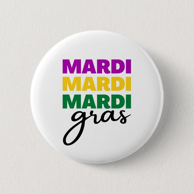 Mardi Gras 6 Cm Round Badge (Front)