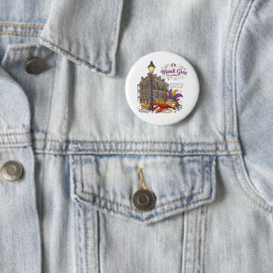 Mardi Gras 6 Cm Round Badge