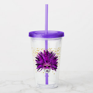 Mardi Gras Acrylic Tumbler