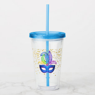 Mardi Gras Acrylic Tumbler