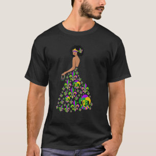 Mardi Gras African Afro Women Mask Carnival T-Shirt