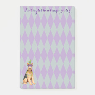 Mardi Gras Airedale Terrier Post-it Notes