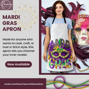 Mardi Gras All-Over Print Apron