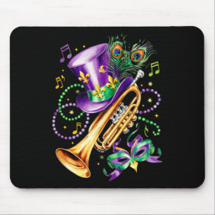 Mardi Gras And Trumpet Perfect Mix Costume Festiva Mouse Pad