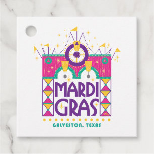 Mardi Gras Arch, Galveston, Texas Favour Tags