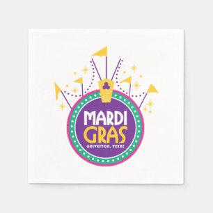 Mardi Gras Arch inspired, Galveston, Texas Napkin