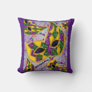 MARDI GRAS ART     CUSHION