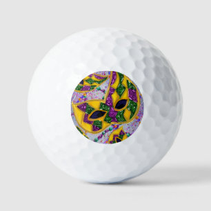 MARDI GRAS ART GOLF BALLS