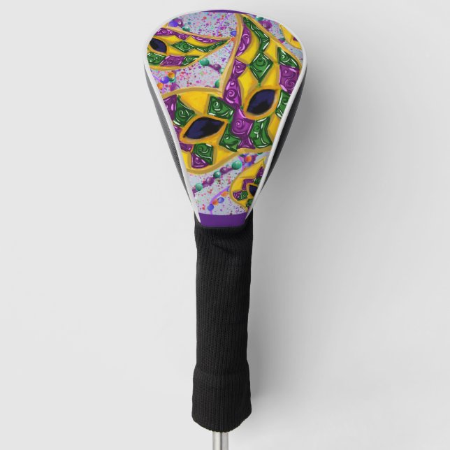 MARDI GRAS ART    GOLF HEAD COVER (Front)