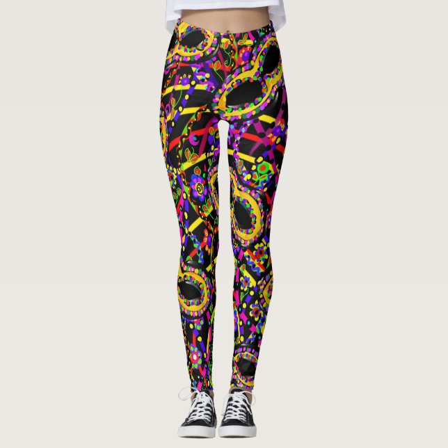 Mardi Gras Art Leggings (Front)
