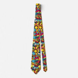 Mardi Gras Art Patterned Tie