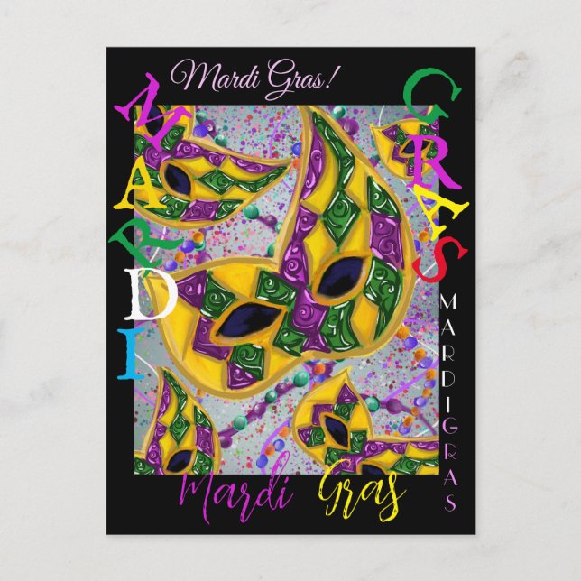 MARDI GRAS ART    POSTCARD (Front)