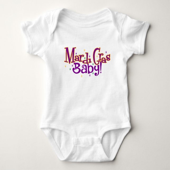 Mardi Gras Baby Bodysuit (Front)