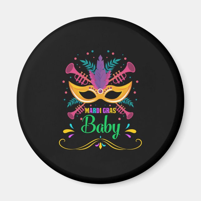 Mardi Gras Baby Magnet (Front)