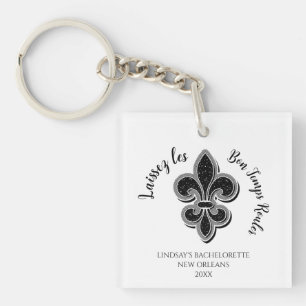 Mardi Gras Bachelorette Party Key Ring
