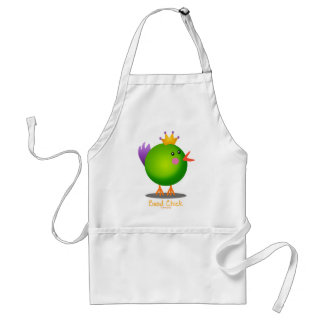 Mardi Gras Bead Chick (green) Standard Apron