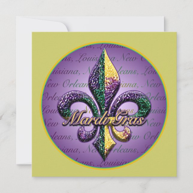 Mardi Gras bead Fleur de lis 2 (Front)