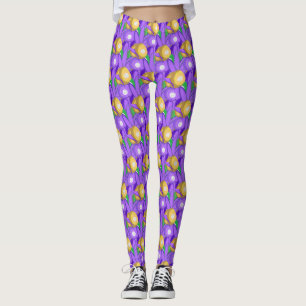 Mardi Gras bead pattern Leggings