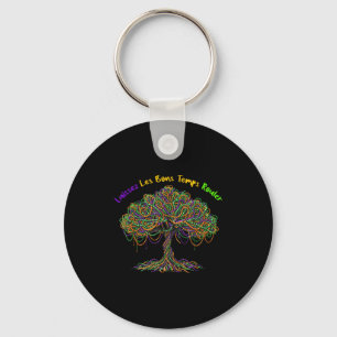 Mardi Gras Bead Tree Carnival Key Ring