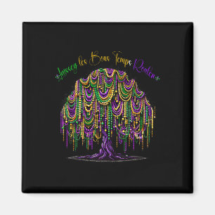 Mardi Gras Bead Tree Carnival New Orleans 2024 For Magnet