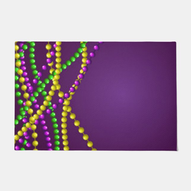 Mardi Gras Beaded Doormat (Front)