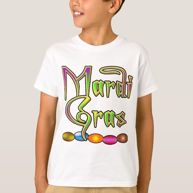 Mardi Gras Beads Apparel T-Shirt (Front)