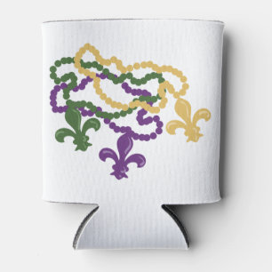 Mardi Gras Beads Can Cooler