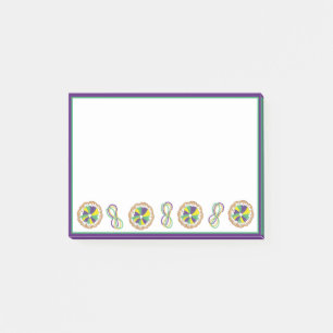Mardi Gras Beads King Cake New Orleans Carnival Post-it Notes