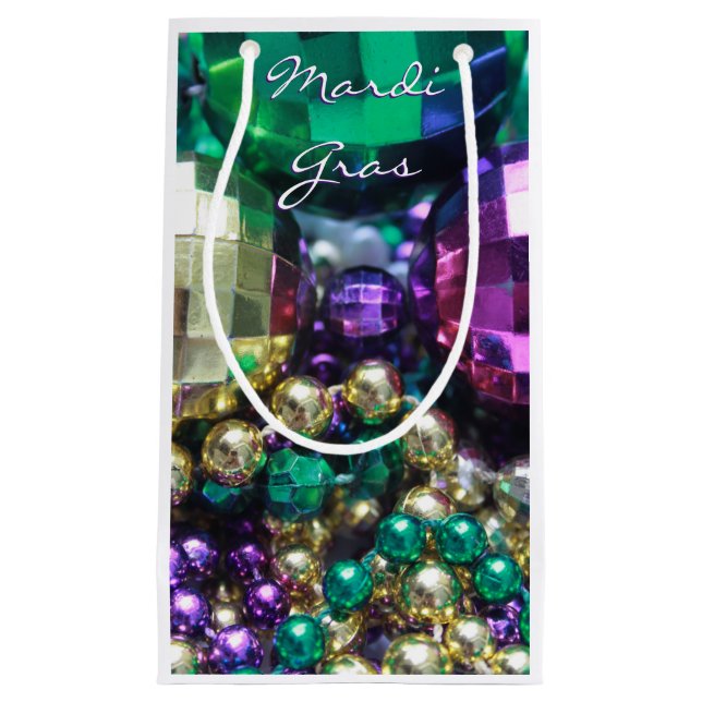 Mardi Gras Beads Party Favour Gift Bags (Front)