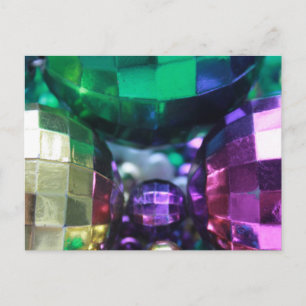 Mardi Gras Beads Postcard Invitation Templates